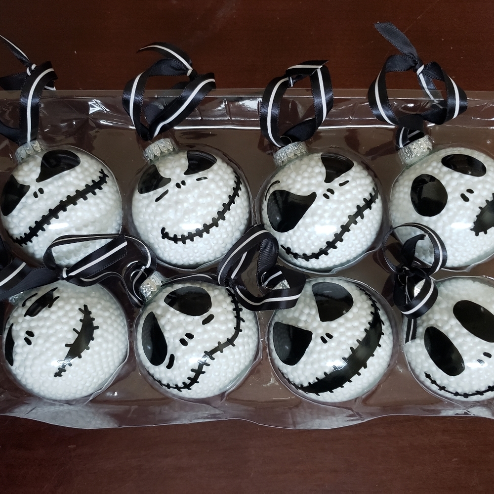 Jack Skellington Christmas Tree Ornaments 8 Piece